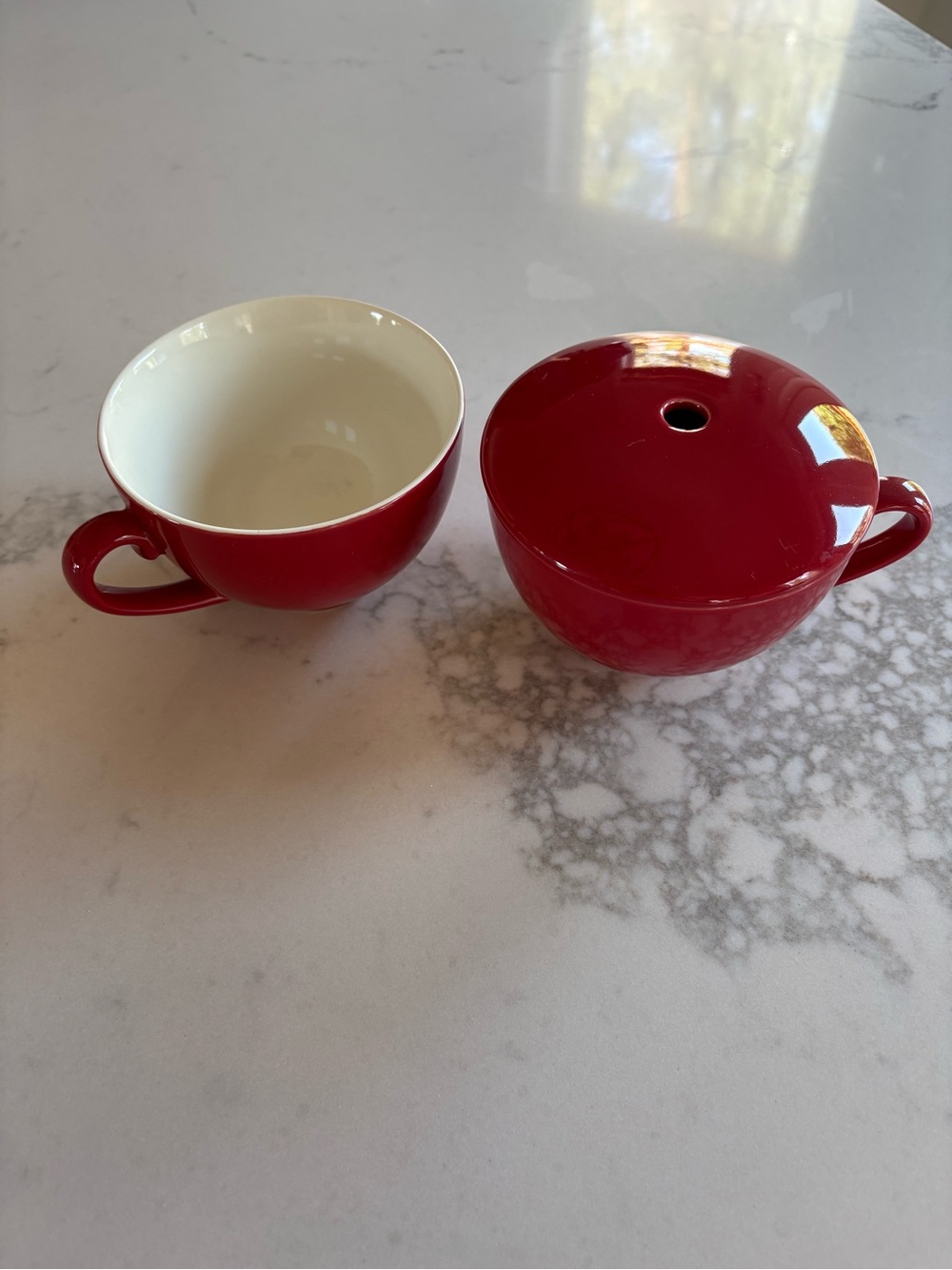 Forte Glossy Red Ceramic Tea Cup